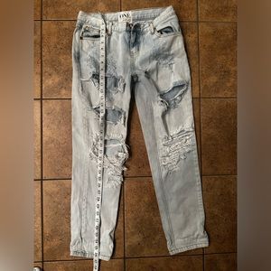 One Teaspoon Awesome Baggies Distressed Destroyed Straight Leg Jeans Size 26